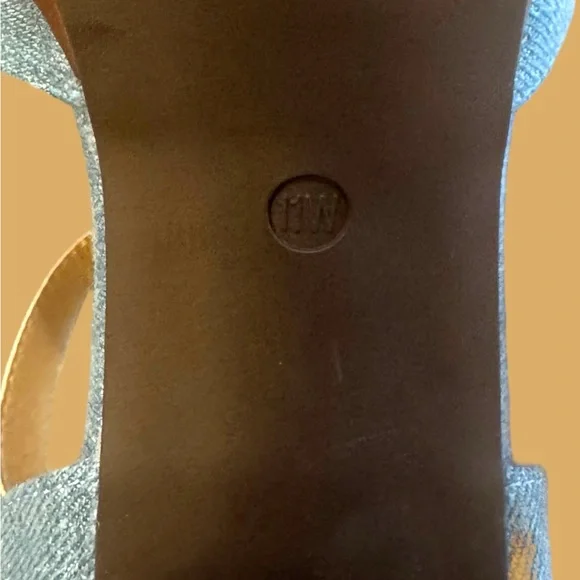 Cato‎ Comfort Denim Whipstitch Chunky Heel Platform Sandals 11W - Picture 10 of 10